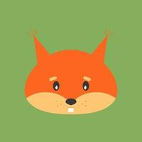 Orange squirrel, illustration, vector on white background.