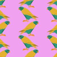 Colorful birds pattern, illustration, vector on white background