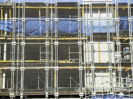 construction building site with scaffolding photo