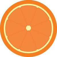 Orange half, illustration, vector on white background.
