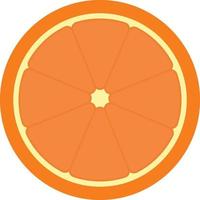 Orange half, illustration, vector on white background.