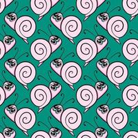 Snail pattern , illustration, vector on white background