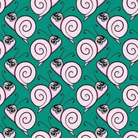 Snail pattern , illustration, vector on white background