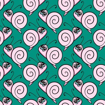 patrón de caracol, ilustración, vector sobre fondo blanco