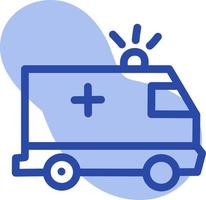 Ambulance car, illustration, vector on a white background.