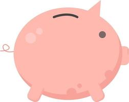 Piggy bank, illustration, vector on white background.