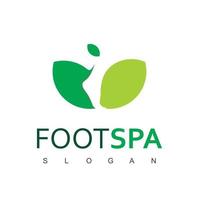 vector de diseño de logotipo de spa de pie natural