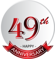 49th anniversary celebration label png