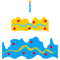 illustration d'élément de décoration de gâteau d'anniversaire png