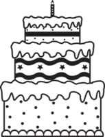 birthday cake decoration element illustration png