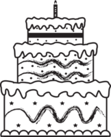 illustration d'élément de décoration de gâteau d'anniversaire png