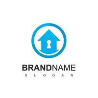 Home Secure Logo Design Template vector