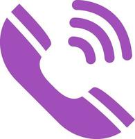 Purple phone, illustration, on a white background. vector