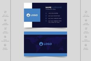 Colorful creative modern horizontal professional minimal company business card design vector