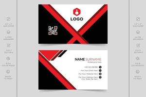 Colorful creative modern horizontal professional minimal company business card design vector