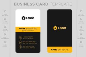 Colorful creative modern horizontal professional minimal company business card design vector