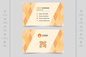 Colorful creative modern horizontal professional minimal company business card design vector