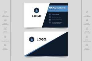 Colorful creative modern horizontal professional minimal company business card design vector