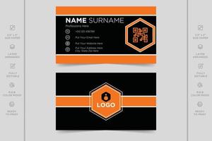 Colorful creative modern horizontal professional minimal company business card design vector