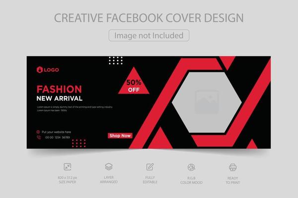 Modern dynamic instagram facebook cover and social media web banner template for online fashion sale