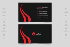 Colorful creative modern horizontal professional minimal company business card design vector