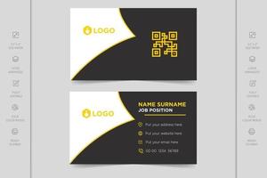 Colorful creative modern horizontal professional minimal company business card design vector