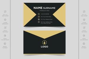 Colorful creative modern horizontal professional minimal company business card design vector