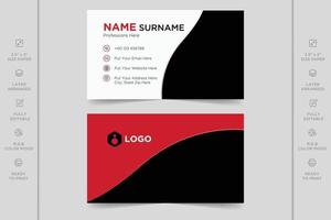 Colorful creative modern horizontal professional minimal company business card design vector