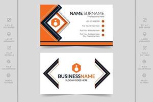 Colorful creative modern horizontal professional minimal company business card design vector