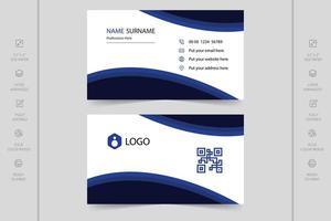 Colorful creative modern horizontal professional minimal company business card design vector