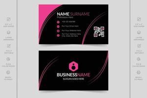 Colorful creative modern horizontal professional minimal company business card design vector