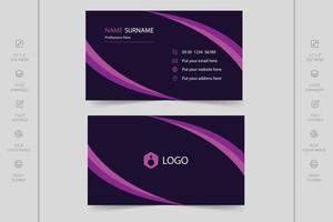 Colorful creative modern horizontal professional minimal company business card design vector