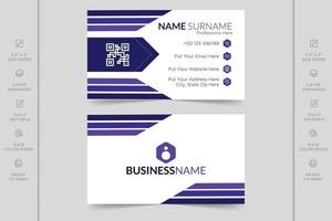 Colorful creative modern horizontal professional minimal company business card design vector