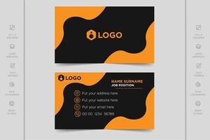 Colorful creative modern horizontal professional minimal company business card design vector