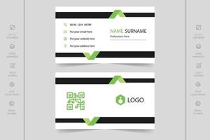 Colorful creative modern horizontal professional minimal company business card design vector