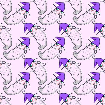 patrón de asistente, patrón sin costuras sobre fondo violeta. vector