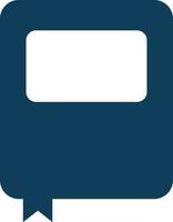 Blue school book, illustration, vector on a white background.