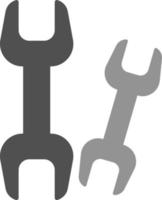 Two wrenches, icon illustration, vector on white background