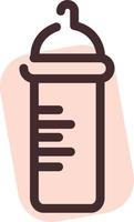 Nipple bottle, illustration, vector, on a white background. vector