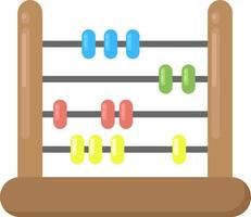 Abacus tool, illustration, vector on white background.