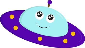 Colorful Ufo, vector or color illustration.