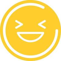 Yellow happy emoticon, illustration, vector, on a white background. vector