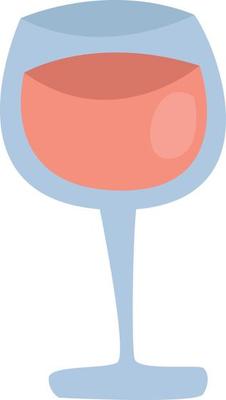 Summer wine, illustration, vector, on a white background.