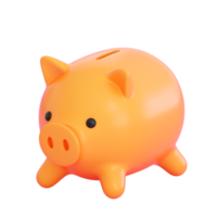 3d pink Piggy bank. Business, saving, money, banking, finance investment and services concept. Profit and growth design idea. Realistic 3d isolated high quality render png