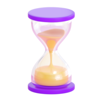 3d  hourglass with sand. Business, deadline, time, history, financial invest and budget plan  concept. Realistic 3d high quality render png