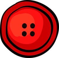 Red button, illustration, vector on white background.