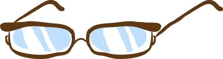 Wooden glasses, illustration, vector on white background.