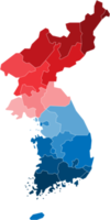 korea politische karte geteilt durch staat png