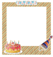 creativo compleanno foto telaio png