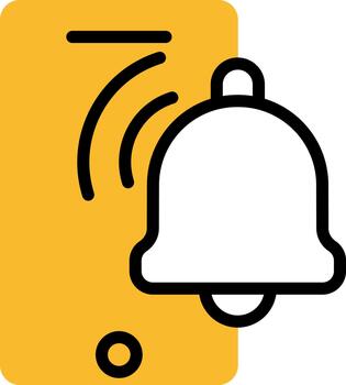 Mobile app notification, illustration, vector on a white background.